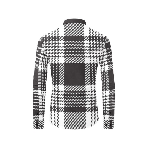Geek Apparel Black and White Plaid Dress Shirt Men's All Over Print Casual Dress Shirt (Model T61)