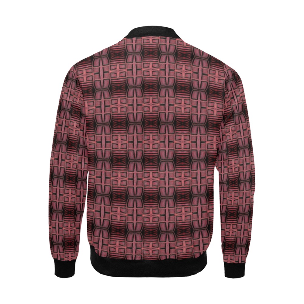 burgundy suede textured, repeating pattern All Over Print Bomber Jacket for Men (Model H19)