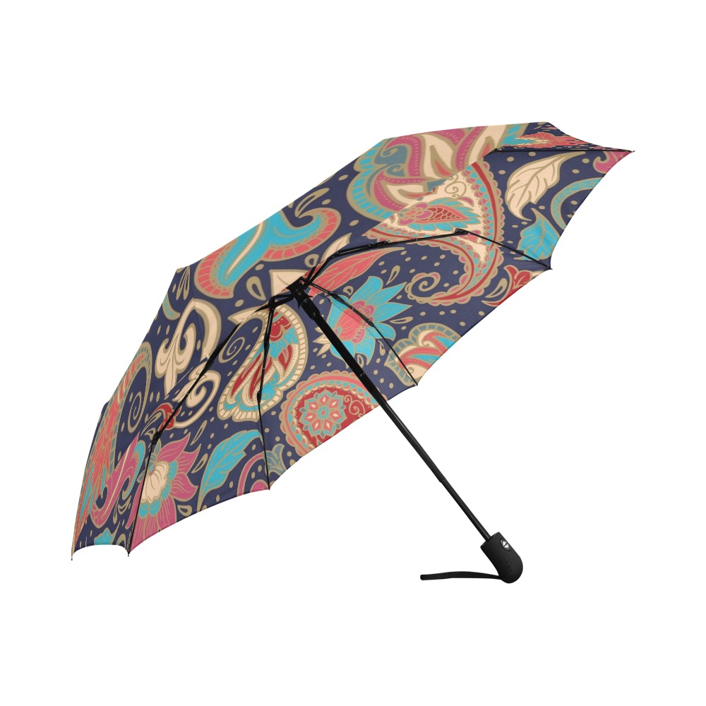 Vintage Paisley Auto-Foldable Umbrella (Model U04)