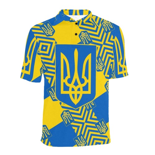 UKRAINE 2 Men's All Over Print Polo Shirt (Model T55)
