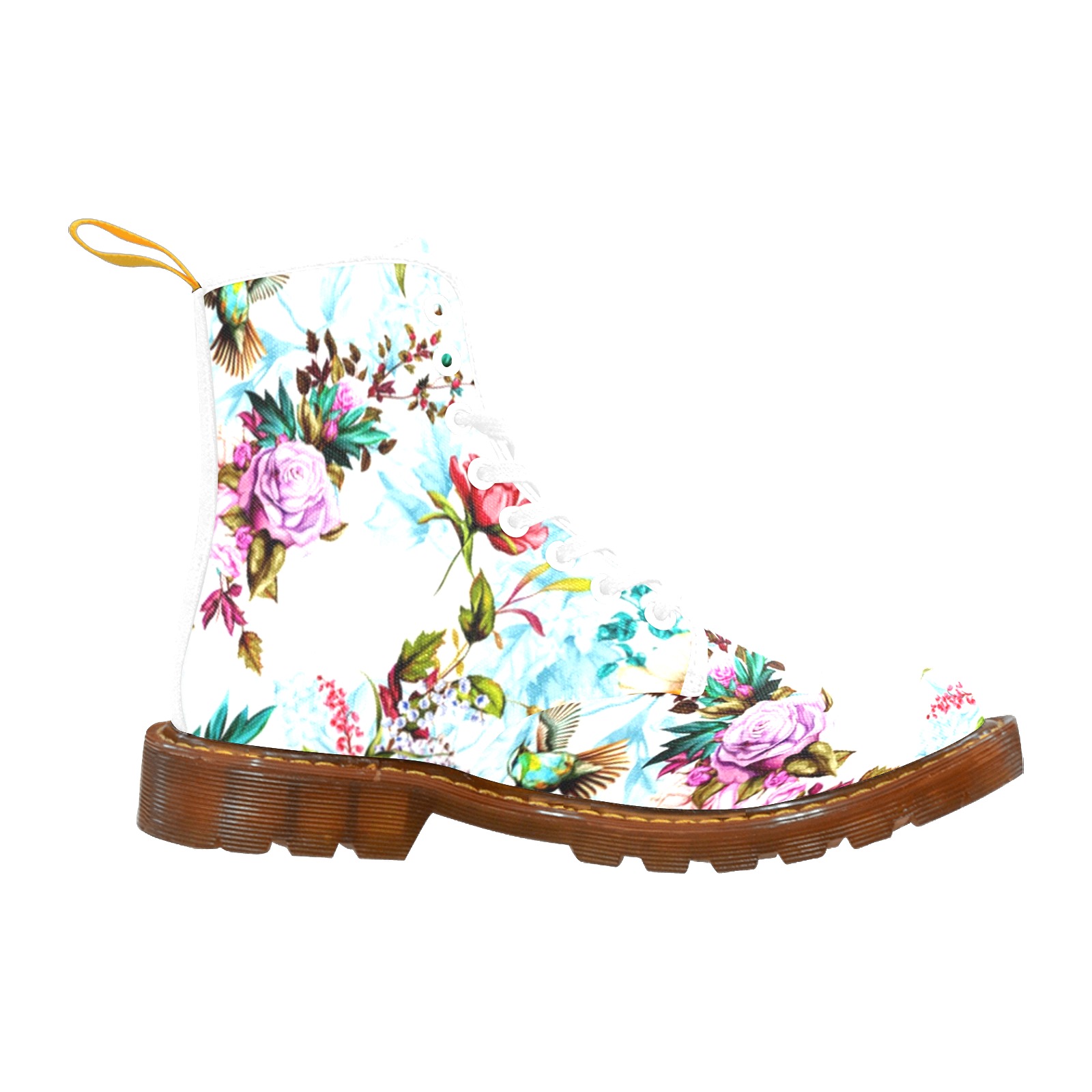 Flowers Custom Canvas Boots For Women Model 1203H