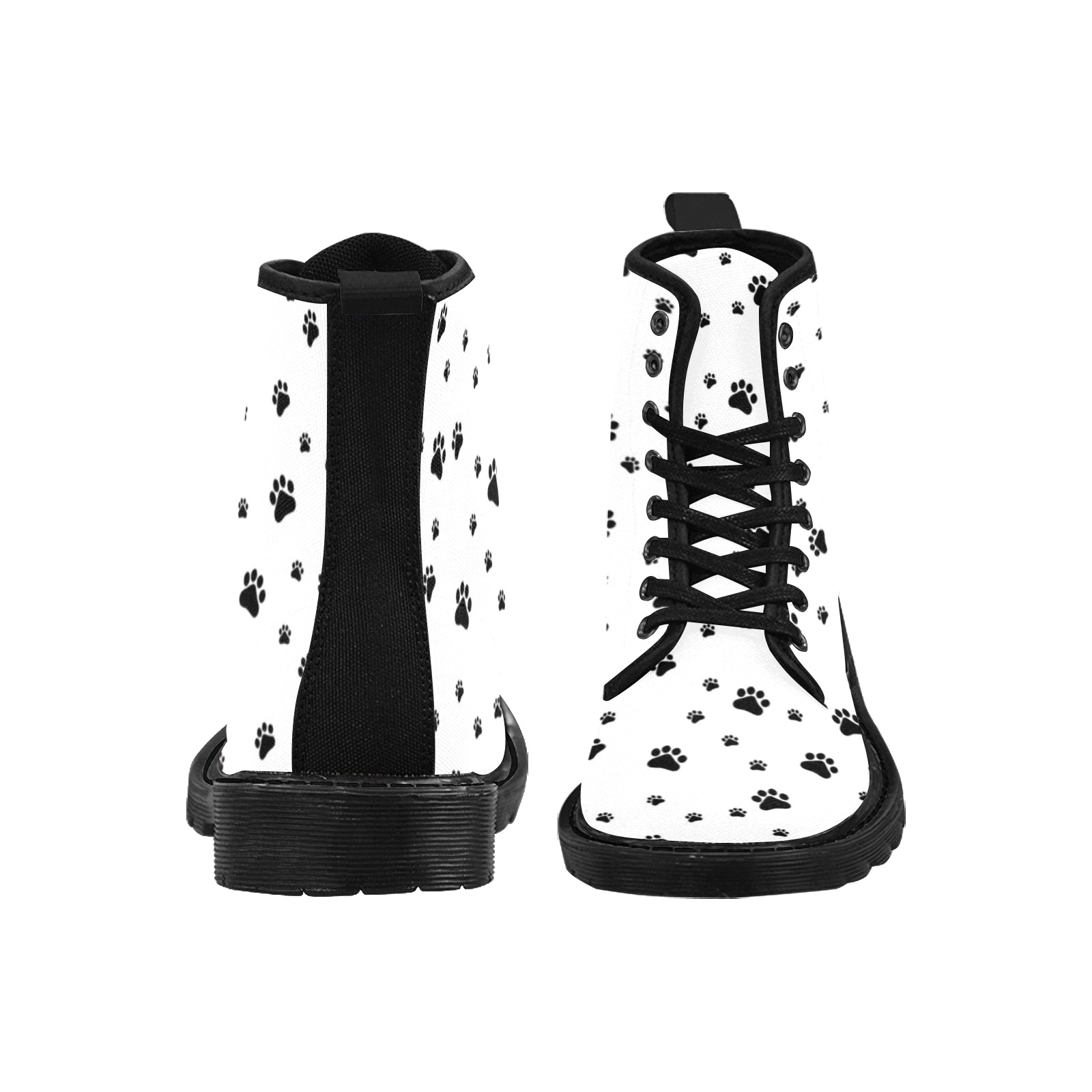 Paws White by Fetishworld Martin Boots for Women (Black) (Model 1203H)