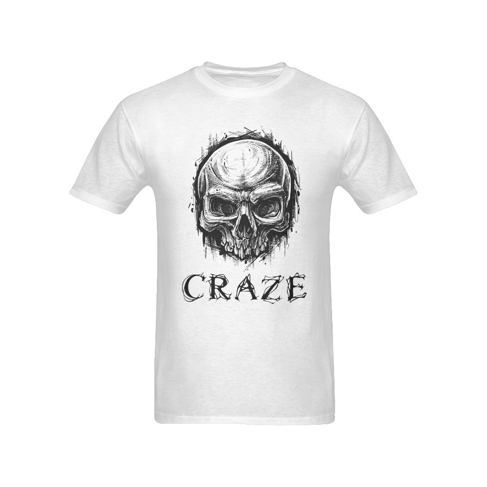 Scribble Skull Men's T-Shirt in USA Size (Front Printing Only)