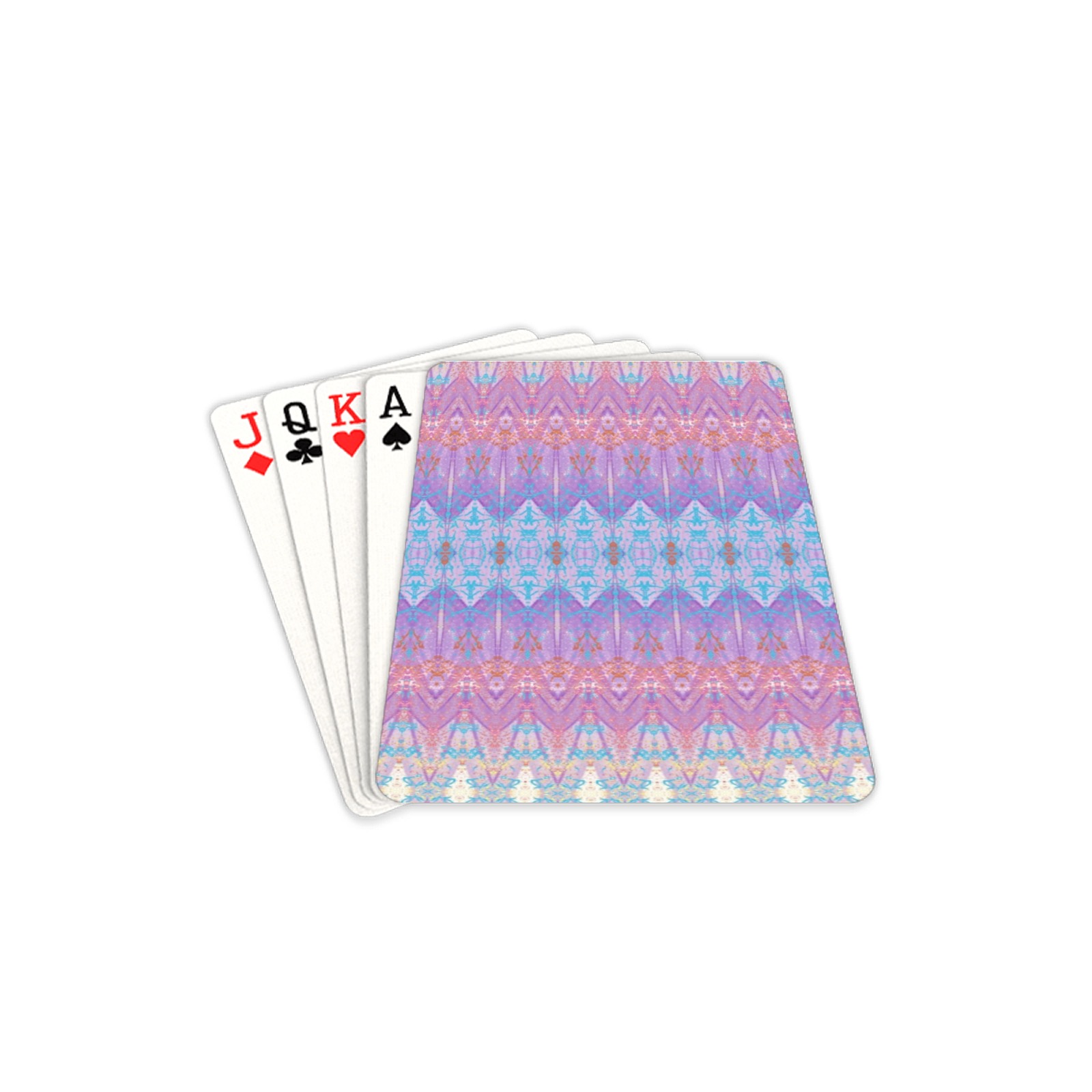 Blue, Pink and Purple Moroccan-inspired pattern Playing Cards 2.5"x3.5"