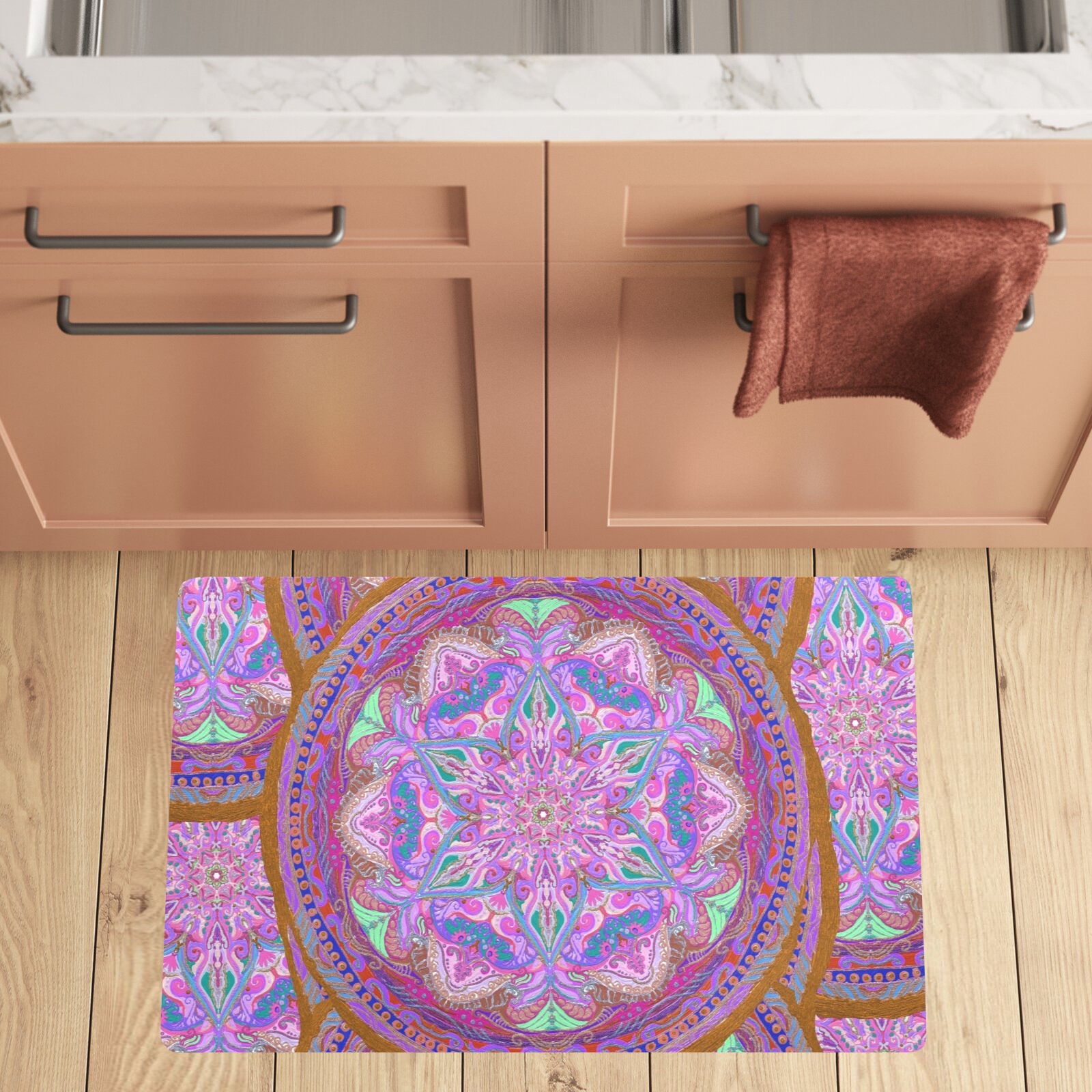 embroidery-pink Kitchen Mat 32"x20"