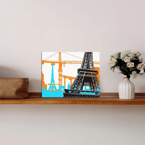 WE BUILT THIS CITY PARIS Photo Panel for Tabletop Display 8"x6"