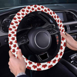 Canada Maple Leaf Steering Wheel Cover with Anti-Slip Insert