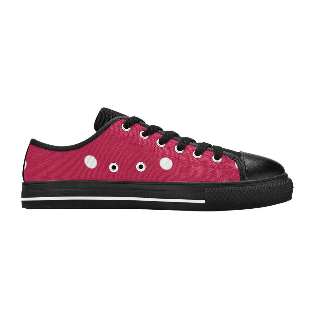 red dot Women's Classic Canvas Shoes (Model 018)