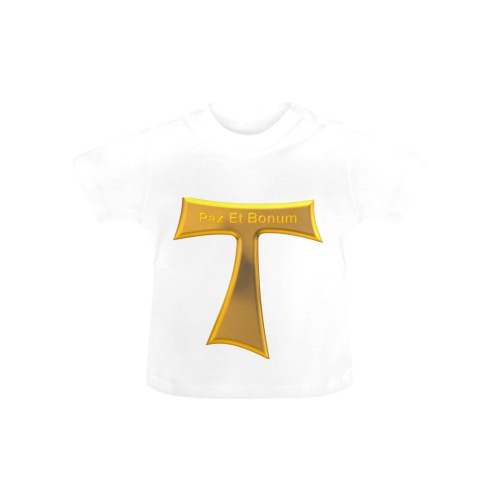 Franciscan Tau Cross Pax Et Bonum Gold  Metallic Baby Classic T-Shirt (Model T30)