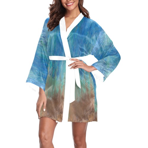 Ocean Long Sleeve Kimono Robe