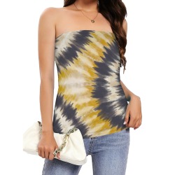 Artistic Ikat Fusion Women's Long Tube Top (Model T84)