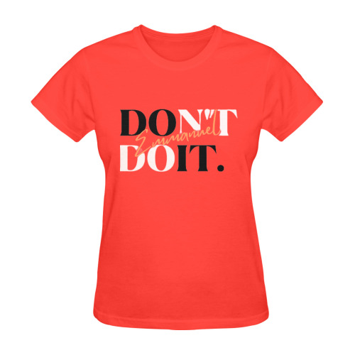 EMMANUEL DON'T DO IT! SUNNY WOMEN'S T-SHIRT ORANGE Sunny Women's T-shirt (Model T05)