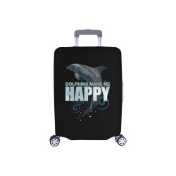 Dolphins Make Me Happy Luggage Cover/Small 18"-21"