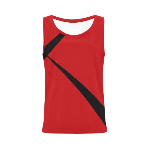 Sexy Red and Black All Over Print Tank Top for Women (Model T43)
