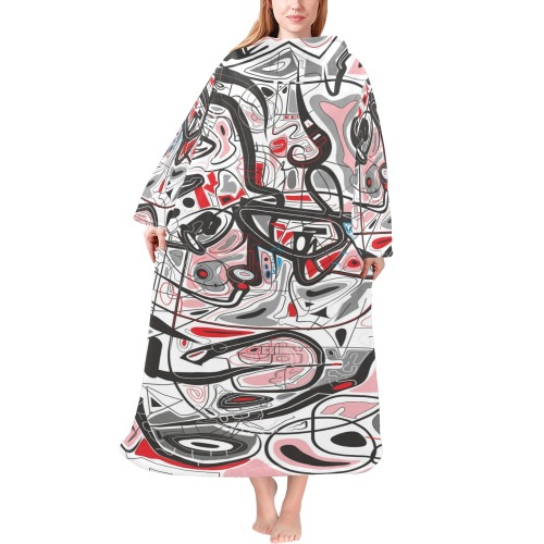 Model 2 Blanket Robe with Sleeves for Adults