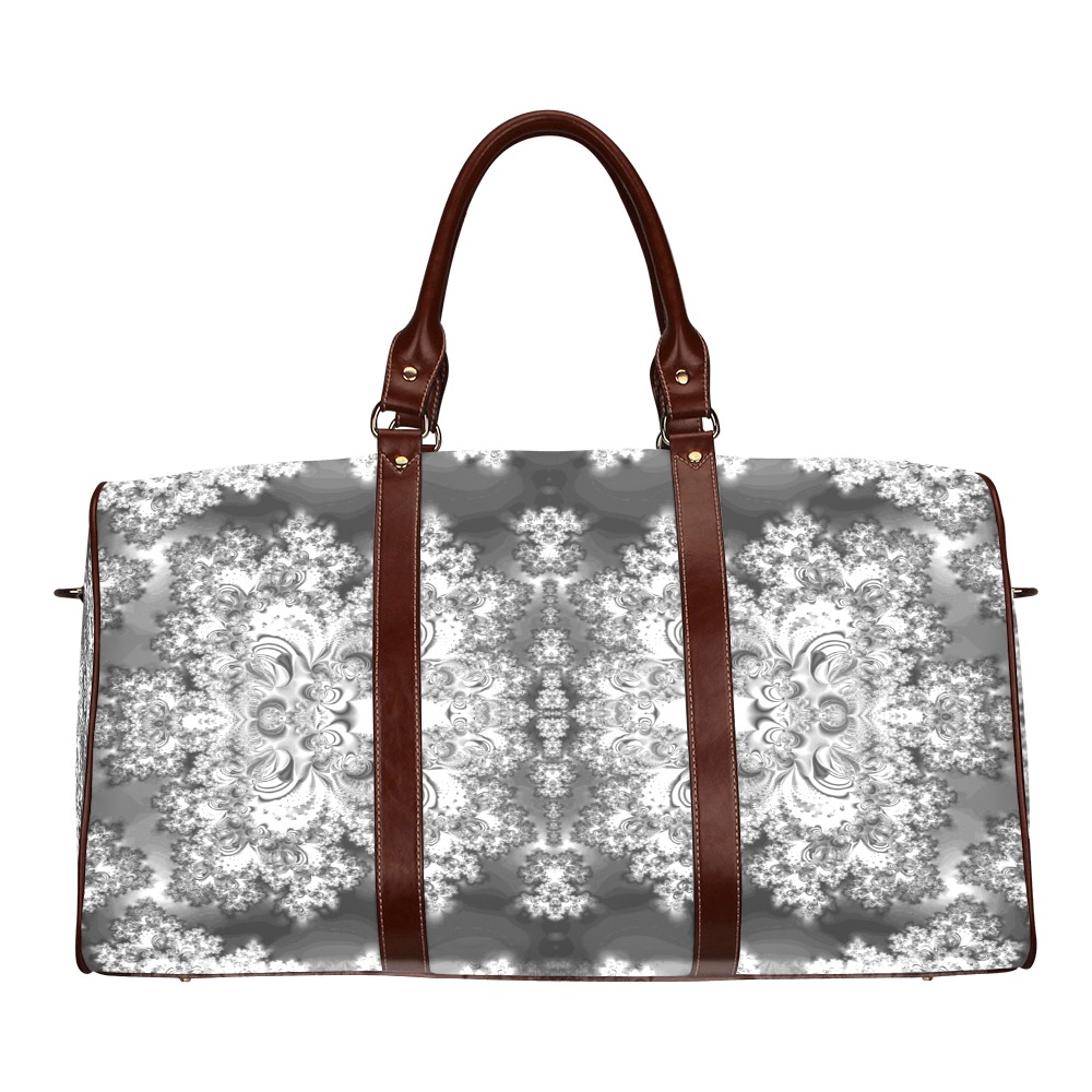 Silver Linings Frost Fractal Waterproof Travel Bag/Small (Model 1639)