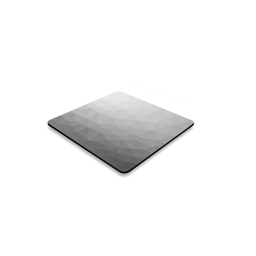 Grey Gradient Geometric Mesh Pattern Square Coaster