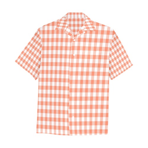 checks (23) Hawaiian Shirt with Chest Pocket (Model T58)