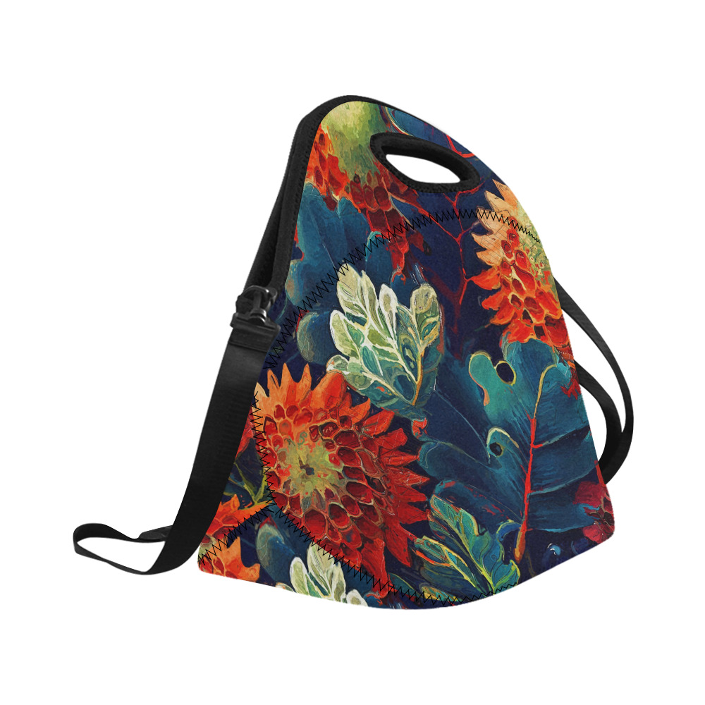 flowers botanic art (7) bag Neoprene Lunch Bag/Large (Model 1669)