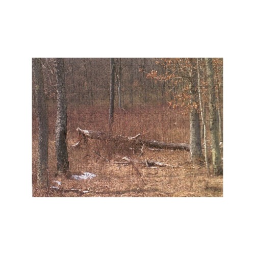Falling tree in the woods 500-Piece Wooden Photo Puzzles