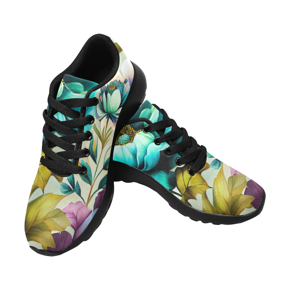 flowers botanic art (3) running shoes Men’s Running Shoes (Model 020)