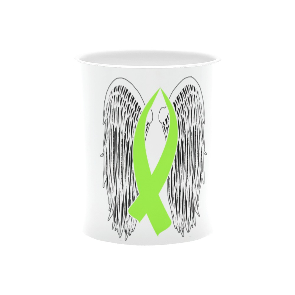 Winged Awareness Ribbon (Lime Green) White Mug(11OZ)