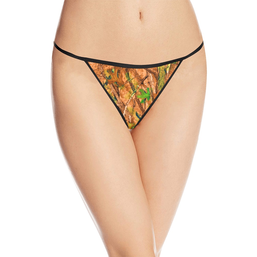 NOMON - Field to Stream to Couch - Enhanced Camo Women's All Over Print G-String Panties (Model L35)