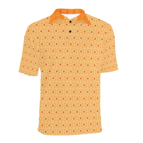 Florida Oranges Men's All Over Print Polo Shirt (Model T55)