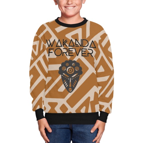 Wakanda Forever Kids Sweater Kids' All Over Print Sweatshirt (Model H37)