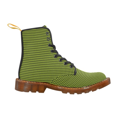 Lime Check Martin Boots For Women Model 1203H