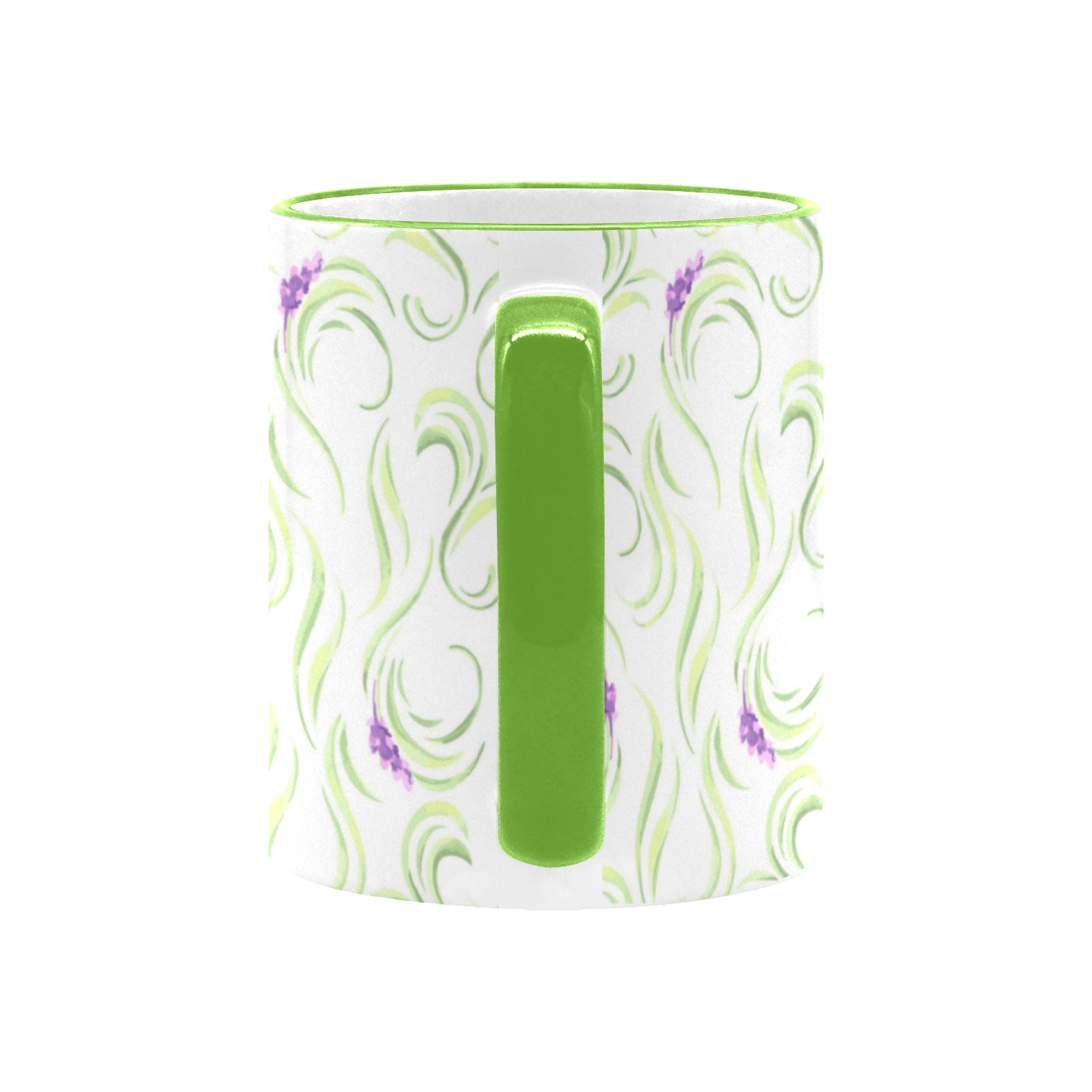 Lavender Swirl Custom Edge Color Mug (11oz)