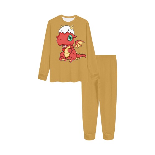 Baby Red Dragon Rust Brown Kids' All Over Print Pajama Set