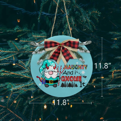 Naughty An I Gnome It Christmas Door Hanger (11.8inch)