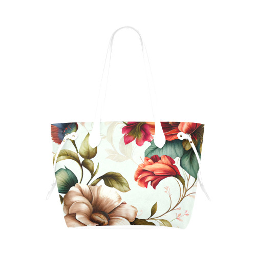 flowers botanic art (4) bag Clover Canvas Tote Bag (Model 1661)