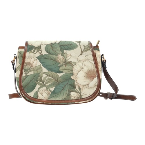 Camellia Blossom Saddle Bag/Large (Model 1649)