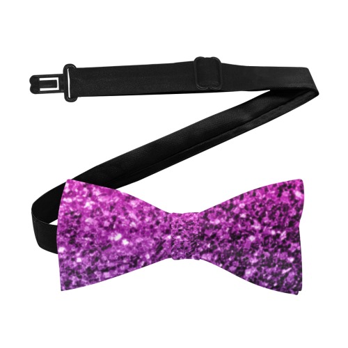 Purple Pink Ombre glitters faux sparkles glamorous suit accessory Custom Bow Tie