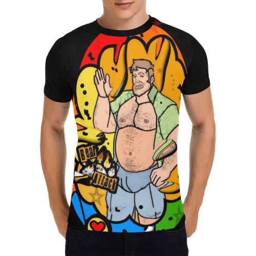 Bear Gay by Nico Bielow All Over Print T-Shirt for Men (USA Size) (Model T40)