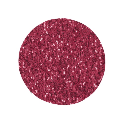 Magenta dark pink red faux sparkles glitter Round Seat Cushion