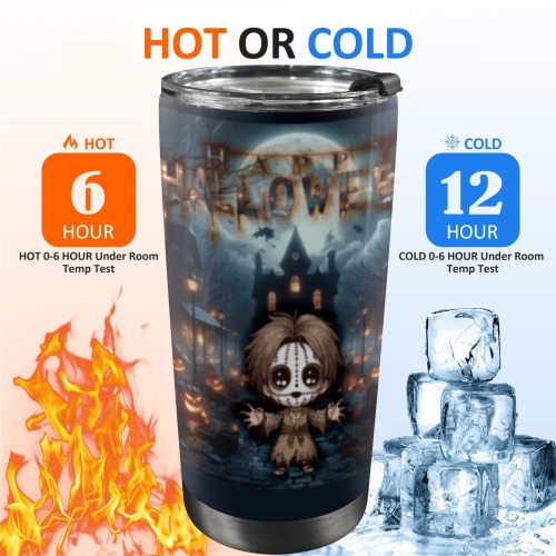 Happy Hello Ween 20oz Mobile Tumbler with Lid (Black Lock)