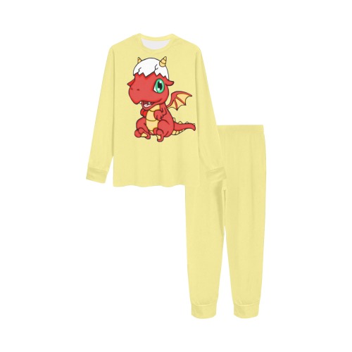 Baby Red Dragon Soft Yellow Kids' All Over Print Pajama Set