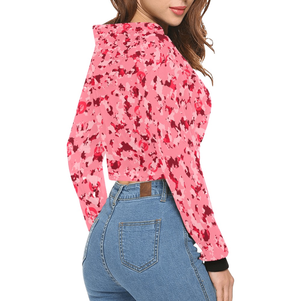 owse All Over Print Crop Hoodie for Women (Model H22)