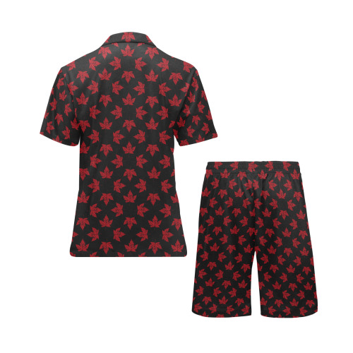 Cool Canada Pajama Sets Men's V-Neck Short Pajama Set