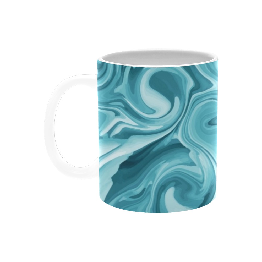 Marble Blue White Mug(11OZ)