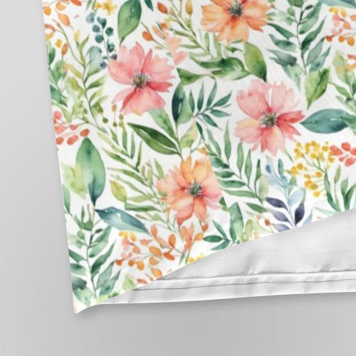watercolor spring flowers pattern Shower Curtain 36"x72"