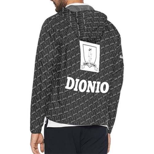 DIONIO Clothing - D Shield Windbreaker Jacket Black Unisex All Over Print Windbreaker (Model H23)