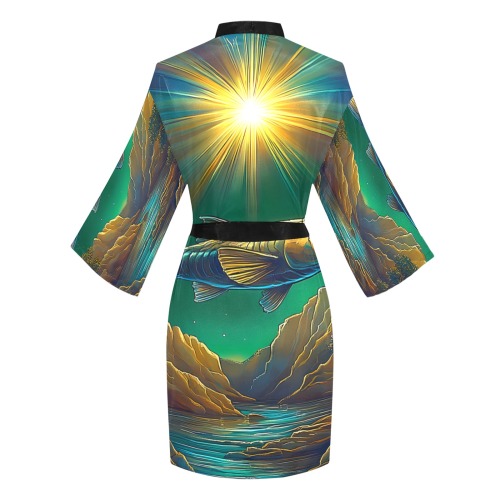 Celestial Swim Long Sleeve Kimono Robe