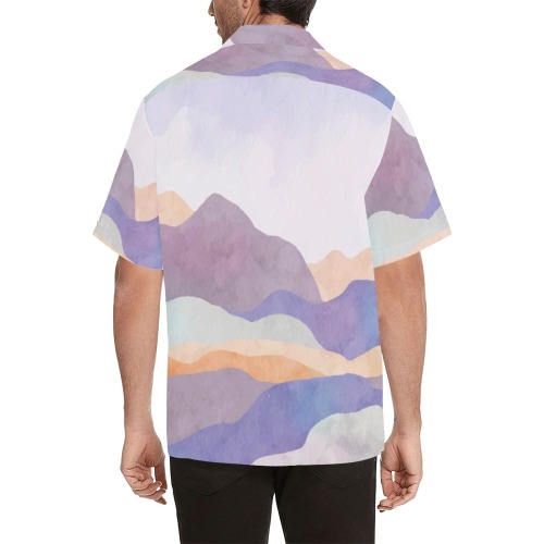 Modern landscape colorful mountains_23A Hawaiian Shirt (Model T58)