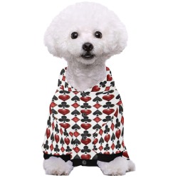 Las Vegas Poker Card Shapes Pet Dog Hoodie