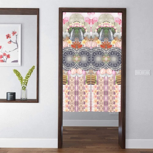 eventails-1 Door Curtain Tapestry