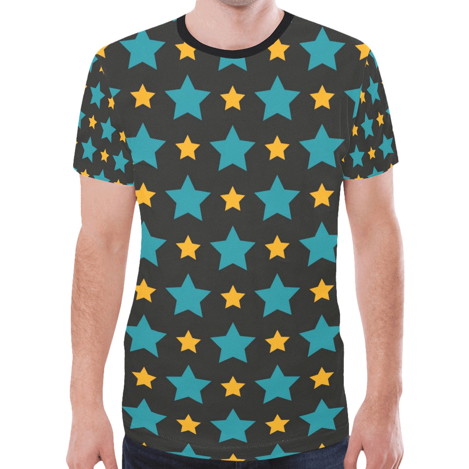 Stars New All Over Print T-shirt for Men (Model T45)